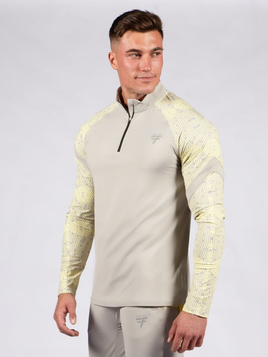 Tùsail 1/4 Zip Top Buidhe - FallainFitness
