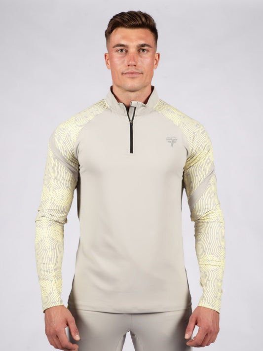 Tùsail 1/4 Zip Top Buidhe - FallainFitness